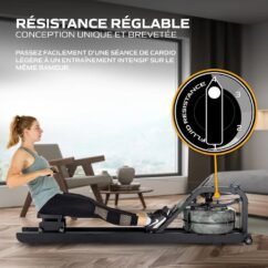 Rameur à eau Apollo Plus Black FLUID ROWER - Image 7