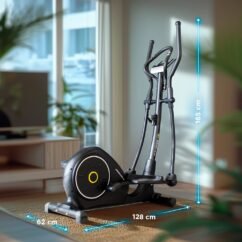 Vélo Elliptique Compact et Silencieux 24 Niveaux de Résistance et Foulée de 30cm – Image 4